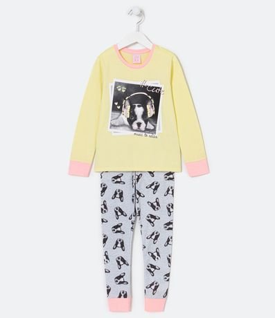 Pijama Largo Infantil con Estampa de Bulldog - Talle 5 a 14 años 1