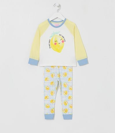 Pijama Largo Infantil con Estampado de Limones - Talle 1 a 4 años 1