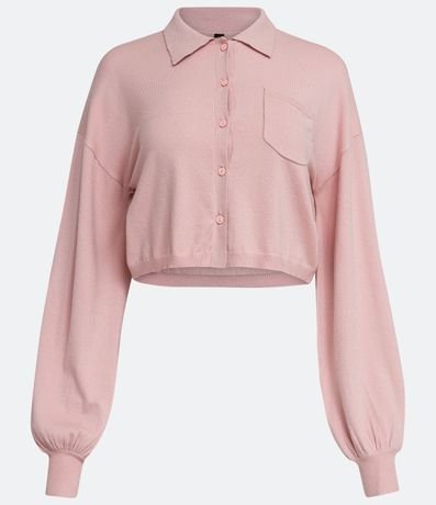 Cardigan de Punto con Bolsillo y Manga Abullonada 6