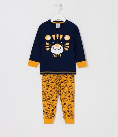 Pijama Largo Infantil con Estampado de Tigre - Talle 1 a 5 años 1