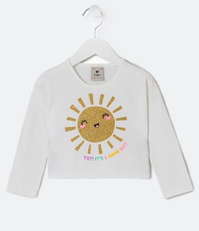 Blusa Infantil con Estampado de Sol Feliz - Tam 1 a 5 años 1