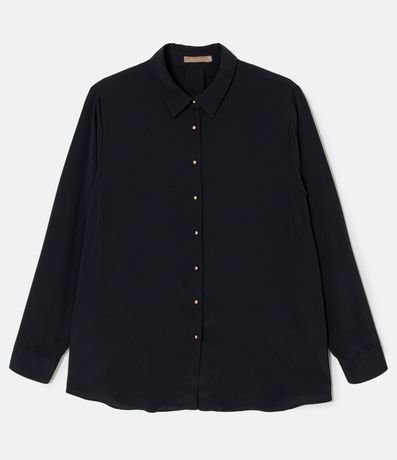 Camisa en Crepé con Botones Dorados Curve & Plus Size 6