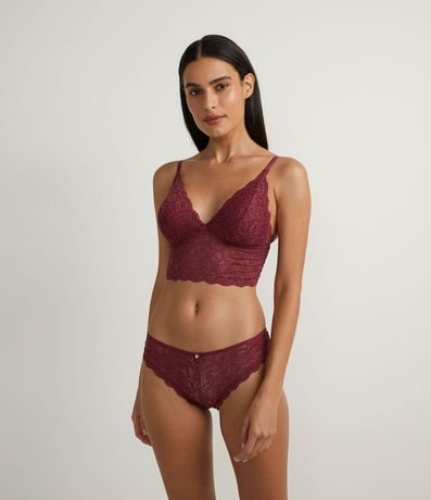 Bombacha Bikini en Encaje Rústica con Cintura Elástica 4