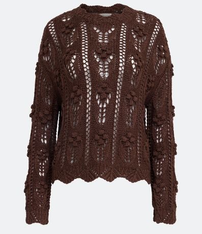 Suéter en Tejido de Punto con Detalles de Lunares 6