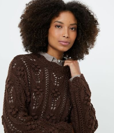 Suéter en Tejido de Punto con Detalles de Lunares 4