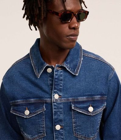 Campera Trucker en Jeans con Bolsillos 7