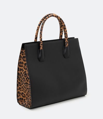 Bolso Shopper Estructurado con Lateral en Animal Print 1