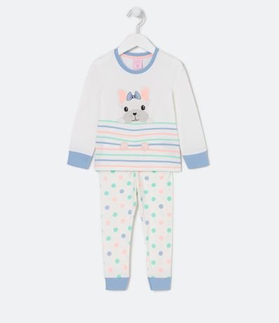 Pijama Largo Infantil con Estampado de Bulldog Hermoso - Talle 1 a 5 años 1