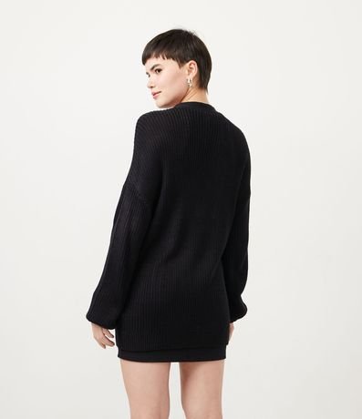 Cardigan Alargado de Punto con Patches Aplicados Harry Potter 3