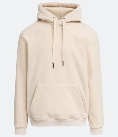 Buzo Cerrado en Fleece con Capucha y Bolsillo Canguro 8