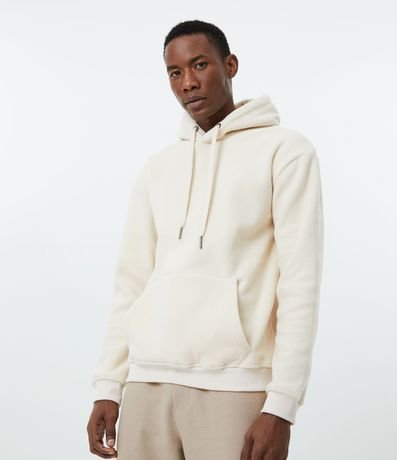 Buzo Cerrado en Fleece con Capucha y Bolsillo Canguro 3