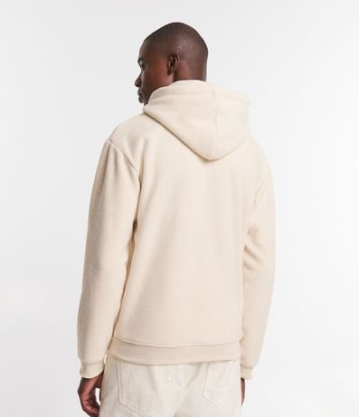 Buzo Cerrado en Fleece con Capucha y Bolsillo Canguro 4