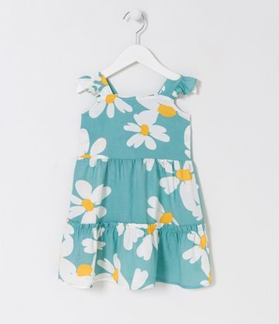Vestido Infantil en Viscosa con Estampado Floral - Talle 1 a 5 años 1