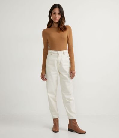 Blusa de Punto Acanalado con Cuello Barco y Mangas Largas 4