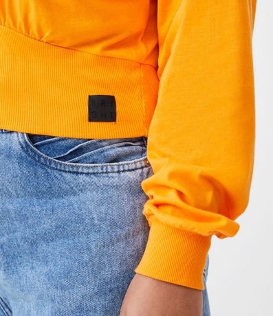 Blusa en Algodón con Manga Larga y Ribana en la Barra 4