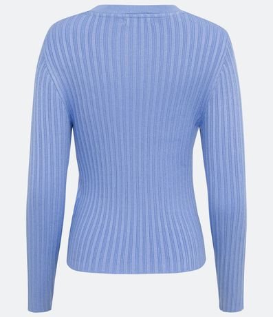 Blusa de Punto con Cuello V y Texturizada 6