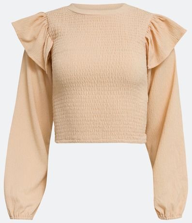 Blusa con Volados en los Hombros y Manga Abullonada 5