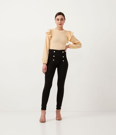 Blusa con Volados en los Hombros y Manga Abullonada 2