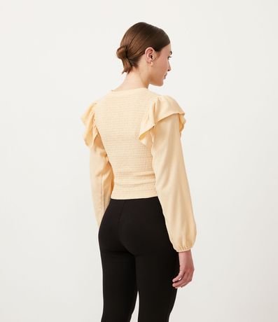 Blusa con Volados en los Hombros y Manga Abullonada 3