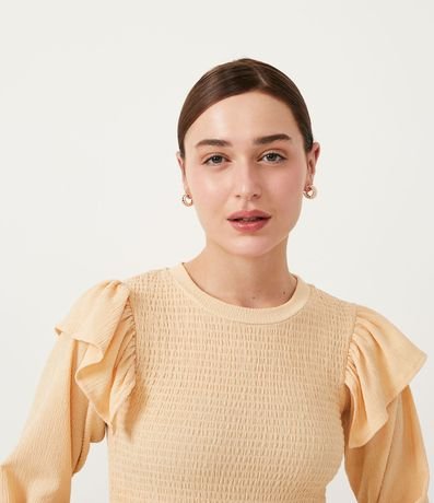 Blusa con Volados en los Hombros y Manga Abullonada 4