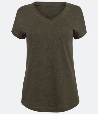 Blusa Básica en Algodón con Pequeño Bolsillo Frontal 5