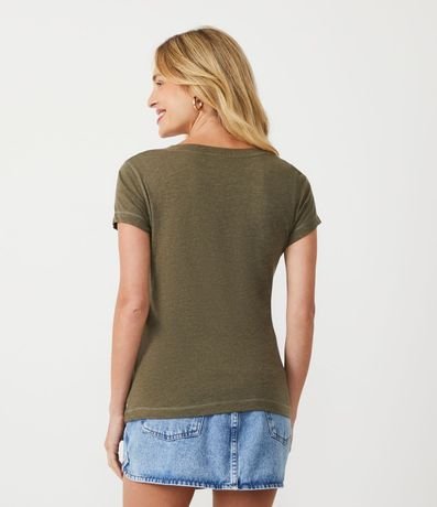 Blusa Básica en Algodón con Pequeño Bolsillo Frontal 3