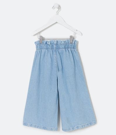 Pantalón Wide Leg Infantil en Jeans con Elástico en la Cintura - Talle 5 a 14 años 2