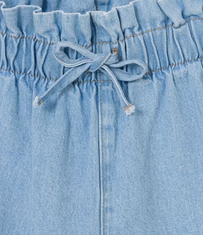 Pantalón Wide Leg Infantil en Jeans con Elástico en la Cintura - Talle 5 a 14 años 3