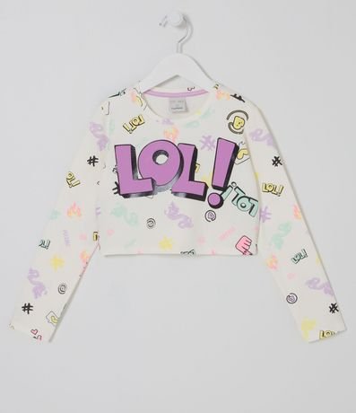 Blusa Infantil Cropped con Estampado en Lettering LOL! - Talle 5 a 14 años 1