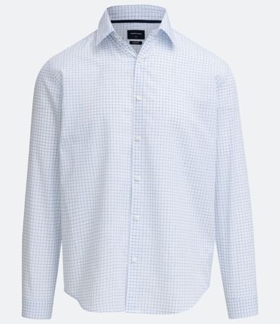 Camisa Comfort Manga Larga con Estampado de Cuadros Grid 6
