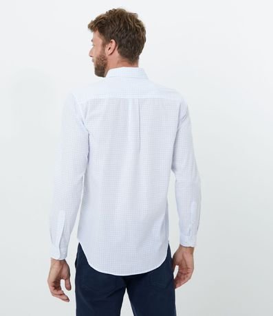 Camisa Comfort Manga Larga con Estampado de Cuadros Grid 3