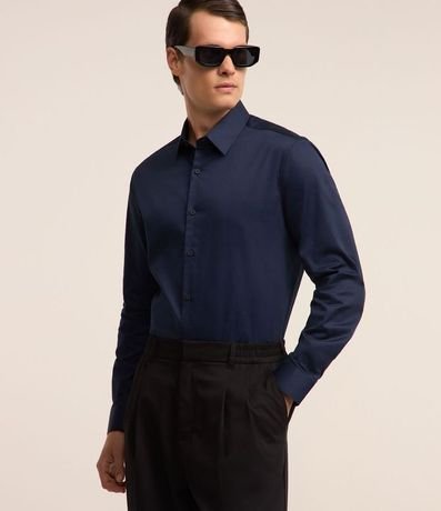 Camisa Social Slim en Tricolina Manga Larga 2