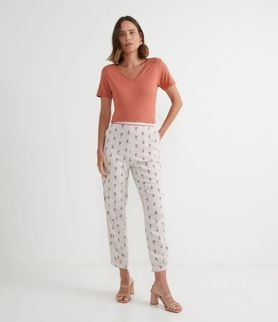 Blusa Básica en Viscosa con Escote V 4