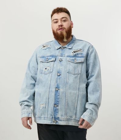 Campera Jeans Destroyed Delavé 8