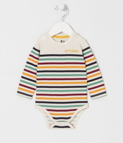 Body Infantil con Estampado en Rayas de Colores - Talle 0 a 18 meses 1