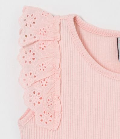 Blusa Musculosa Infantil con Volados Broderie - Talle 1 a 5 años 3
