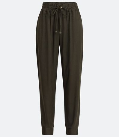 Pantalón Fluido en Viscolino con Cintura Elástica y Cordón para Ajuste 5