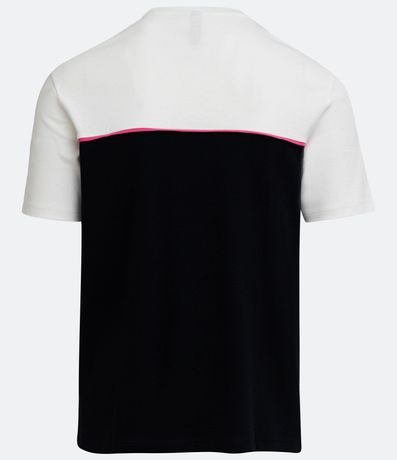 Remera Slim en Algodón con Bloque de Color 2