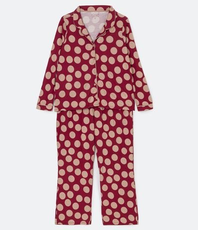 Pijama Americano en Viscosa con Estampado Lunares Curve & Plus Size 6
