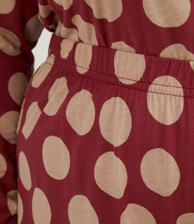 Pijama Americano en Viscosa con Estampado Lunares Curve & Plus Size 4