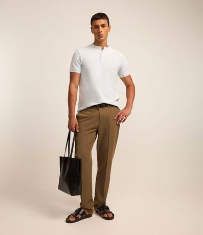 Camisa Polo Slim en Piquet Texturizado con Cuello Polo 2