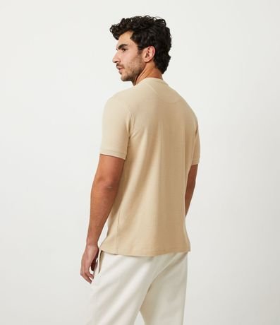 Camisa Polo Slim en Piquet Texturizado con Cuello Polo 3