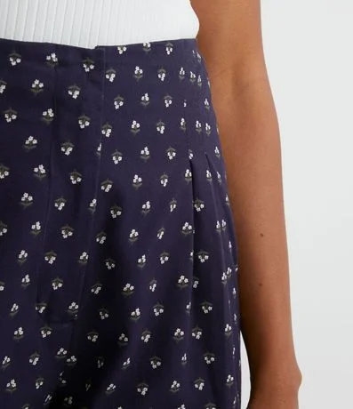 Pantalón en Tricolina con Estampado Floral 3