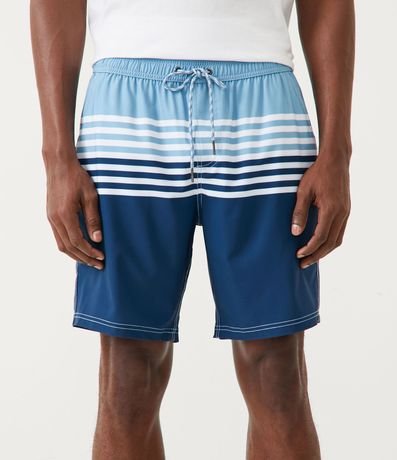 Bermuda con Cinturilla Elástica y Estampado en Rayas 2