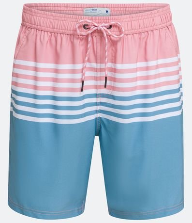 Bermuda con Cinturilla Elástica y Estampado en Rayas 6