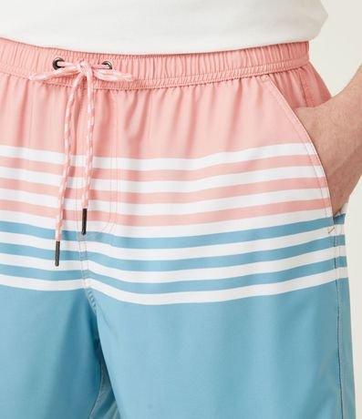 Bermuda con Cinturilla Elástica y Estampado en Rayas 4