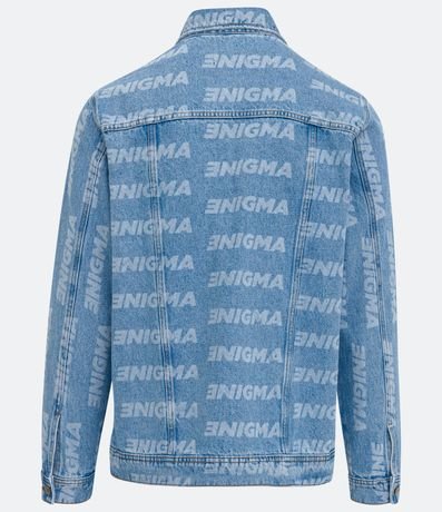 Campera Jeans con Estampado en Lettering Enigma 10