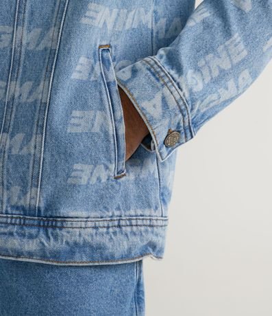 Campera Jeans con Estampado en Lettering Enigma 5