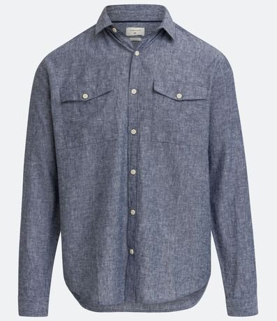 Camisa Comfort en Lino con 02 Pequeños Bolsillos Delanteros 6