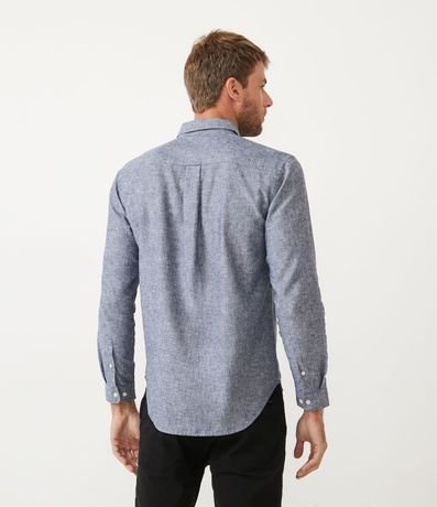 Camisa Comfort en Lino con 02 Pequeños Bolsillos Delanteros 3